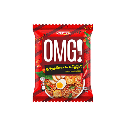 [WHAE0079] OMG ရှူးရှဲ လျှာမီးတောက်  ခေါက်ဆွဲ 70g