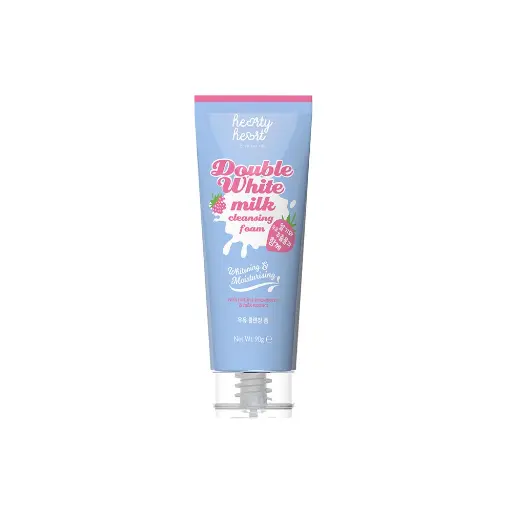 [WHAE0188] Hearty Heart  Double White Milk Cleansing Foam(Stawberry)