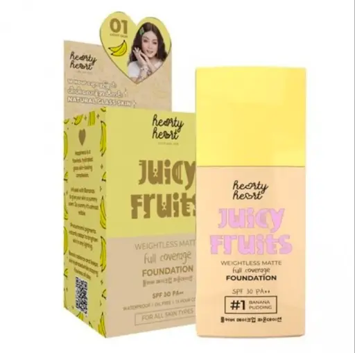[WHAE0204] Hearty Heart Juicy Fruits Liquid Foundationဘူး